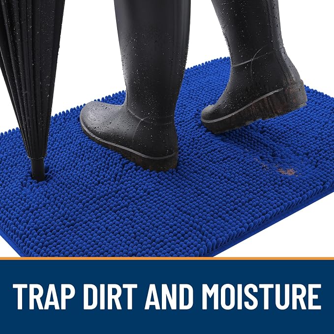 OLANLY Dog Door Mat for Muddy Paws 47x20, Super Absorbent Chenille Mud Mat | - Image 2