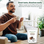 Z Natural Foods Organic Instant Coffee Powder - Rich Dark Roast Flavor, Arabica Instant Espresso Powder with Antioxidants to Boost Energy, Mood & Focus - Gourmet Coffee in Resealable Bag, 8 oz