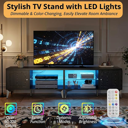 LIKIMIO 2-in-1 TV Stand for 85 Inch TV, Entertainment Center - Image 3