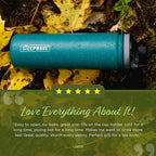 The Tea Spot Steepware Tea Tumbler and Thermos, 22oz, Tea Bottle with tea infuser for loose leaf tea or iced coffee, Sleek Double Wall Tumbler & Insulated Travel Bottle - Black