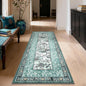 GarveeHome Teal 2x6 Washable Kitchen Runner Rugs Non Slip Provence Botanical by GarveeHome