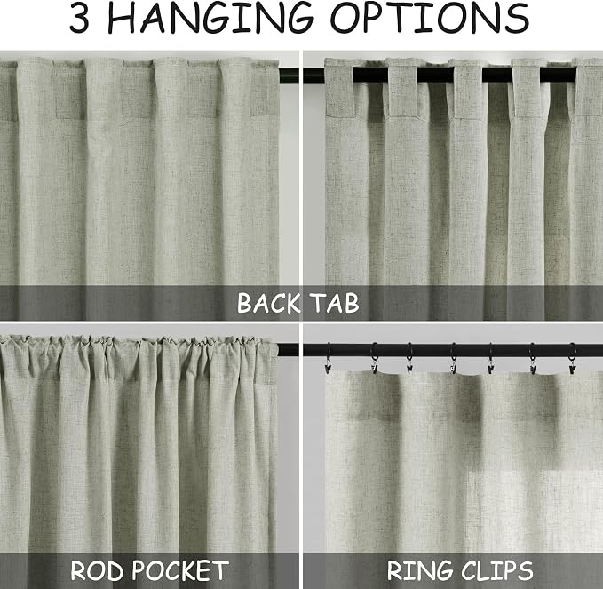 Sage Curtains 94 inches Long 2 panels - Image 3