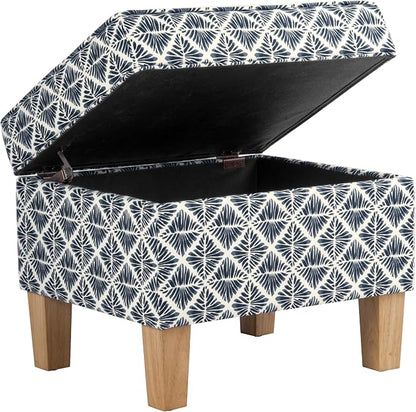 HomePop Home Decor |Upholstered Modern Rectangular Storage Ottoman | Hinged Lid - Image 6