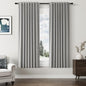 Dark Grey 100% Blackout Linen Curtains 63 Inch Length 2 Panels Set by Guken