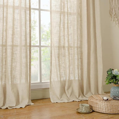 Light Filtering Linen Curtains 78 inches Long - Image 9