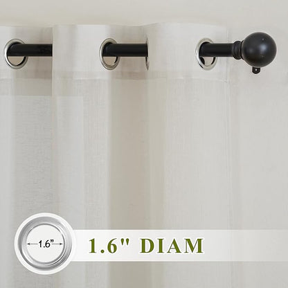 NICETOWN Natural Linen Curtains - Image 2
