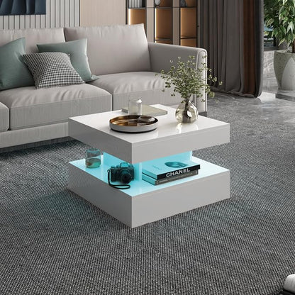 HedoAjim Small White Led Coffee Table - Image 6