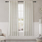 Cream Semi Sheer Linen Curtains 72 inch Length by Nanspring