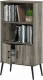 Furinno Claude Mid Century Style Accent Wooden Leg Bookcase Cabinet by Furinno-FitsYourSpaceFitsYourBudget