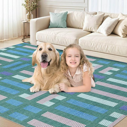 cotiled Boho 10x12 Area Rug for Living Room: Large Moroccan Washable Rug | - Image 9