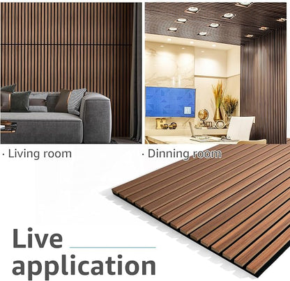 Art3d 4 Pack 47.2 x 23.6in. Wood Slat Acoustic Panels - Image 3