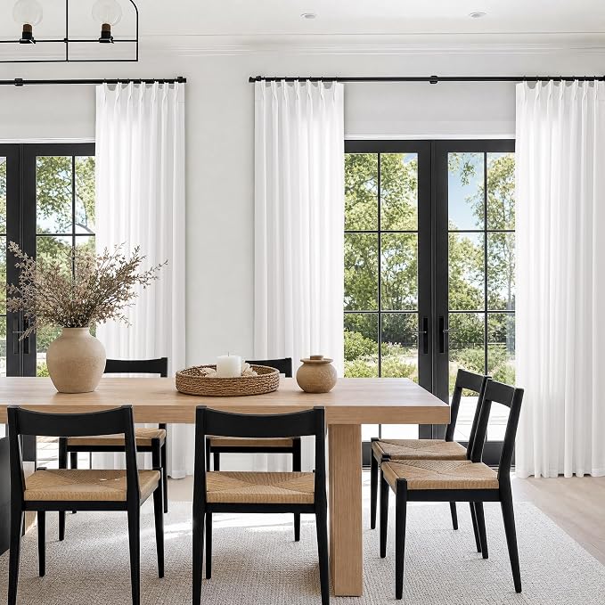 Ivory 105 Inch Long Curtains Pinch Pleat Memory Shape Trained Linen | Semi - Image 6