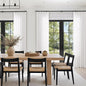Ivory Pinch Pleated 90 Inch Curtains Floor to Ceiling Track System | Light by DUKIYO