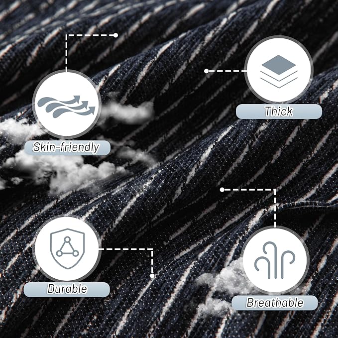 MYSKY HOME Boho Couch Cover Navy Sofa Covers - Image 4