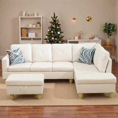 97.5" L Shaped Couch Set, Modular Sectional Couches by Topcomfy