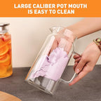 Set of 2 Glass Pitcher with Lid, 1200ml Leak Proof,Glass Water Jugs, BPA-Free,Microwave & Dishwasher Safe Pitcher,Sun & Iced Tea, Sangria,Cold Brew Coffee & More