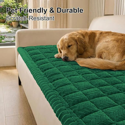 Smiry Couch Cover for Dogs, Non Slip Fuzzy Pet Sofa Arm Covers Washable | Sofa - Image 9