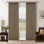 Latte 80 Inch Pinch Pleated Linen Blackout Curtains by Twodrapes