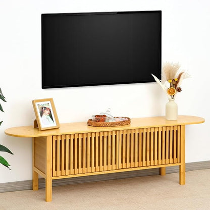 Bamboo TV Stand for TVs up to 65", Accent Entertainment Center by MordchilHF