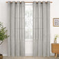YoungsTex Dark Grey Linen Curtains 84 Inch Length 2 Panels by YoungsTex