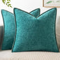 MIULEE Decorative Couch Throw Pillow Covers 22x22 Inch Teal 2 Pack | Farmhouse by MIULEE