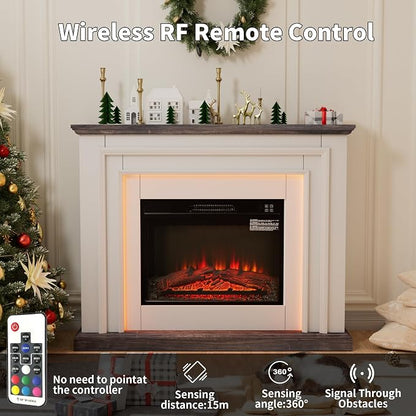 44" LED Lights Electric Fireplace - Image 4