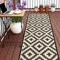 SAND MINE Reversible Mats, Plastic Straw Rug, Modern Area Rug, Large Floor Mat by SANDMIND