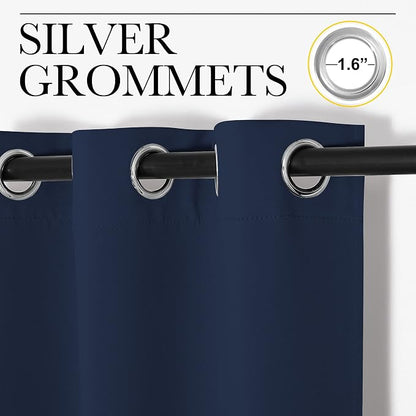 NICETOWN Blackout Draperies Curtains, 1 Pair, 42 x 78 inches, All Season - Image 3