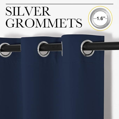 NICETOWN Blackout Draperies Curtains, 1 Pair, 34 x 36 inches, All Season - Image 2