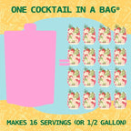 Lt. Blender's Strawberry Daiquiri in a Bag – Strawberry Daiquiri Mix - Each Bag Makes 1/2 Gallon - Non-GMO – No Daiquiri Machine Needed - Make a Cocktail, Wine Slushie or Mocktail - (Pack of 3)