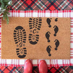 Christmas Stencils 12” Christmas Santa Footprint Stencils Reusable Reindeer Elf Santa Shoe Stencil Holiday Drawing Templates for Floor Porch Wood Sign Decor