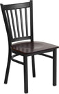 Flash Furniture HERCULES Series Black Vertical Back Metal Restaurant Chair by FlashFurniture