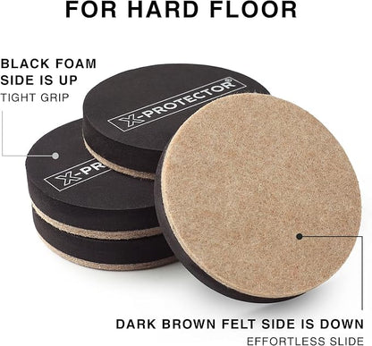 Furniture Sliders X-PROTECTOR 16 PCS – Furniture Sliders Hardwood Floors & Felt - Image 4