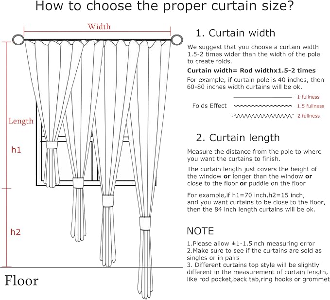Vision Home Sand Pinch Pleated Full Blackout Curtains Linen Blended Room - Image 7