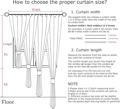 Vision Home Sand Pinch Pleated Full Blackout Curtains Linen Blended Room - Image 6
