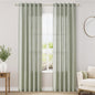 Sage Green Linen Blend Drapes 84 Inch Length 2 Panels Set Back Tab Rod Pocket by Nanspring