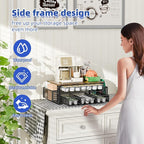 Simple Trending Coffee Pod Holder for K Cups, with 2 Tier Slidng Storage Drawer and Coffee Accessories Holder, 63 Large or 80 Small Capsule Organizer, Black