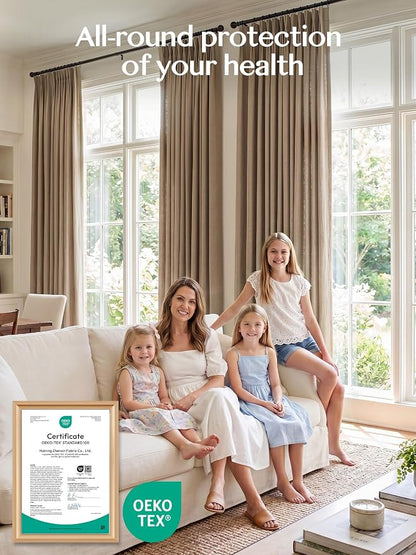 Liz Pinch Pleated Linen Curtains Light Filtering Curtains - Image 6