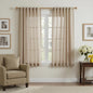 MYSKY HOME Taupe Sheer Curtains 63 inch Length Semi Sheer Curtains by MYSKYHOME