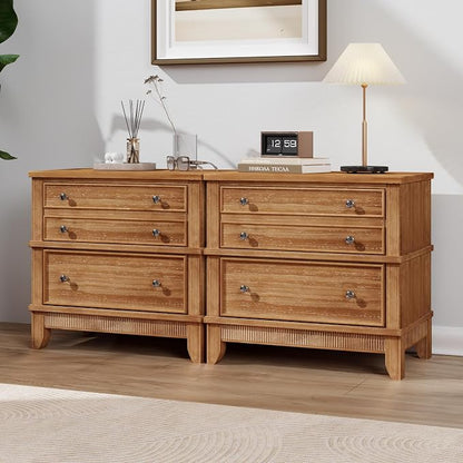 Merax 27.3 Inch Solid Wood Nightstand, Mid Century Modern Night Stand - Image 5