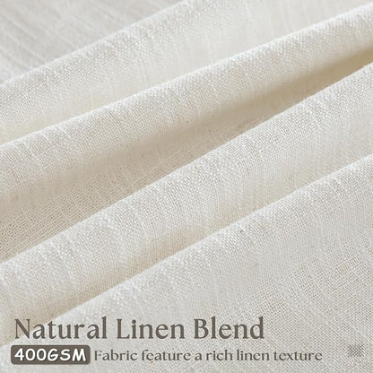 Pinch Pleated Linen Curtains 105 Inches Long - Image 3