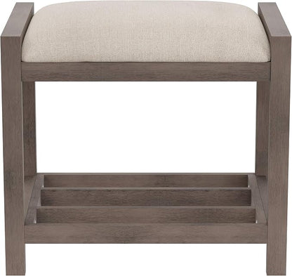 Hillsdale Furniture Amelia Vanity Stool, Antique Gray - Image 2