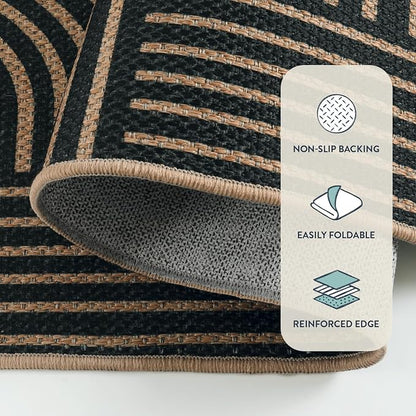Lahome Modern Geometric Easy Jute Rug, 6x9 Area Rugs - Image 5