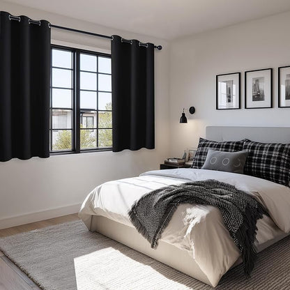 Blackout Curtains for Bedroom, 2 Drape Panels, 42 x 54 Inch | Light Blocking & - Image 6