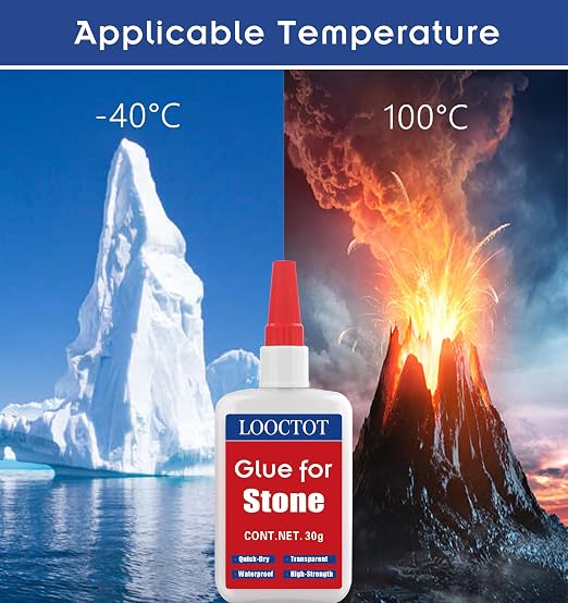 LOOCTOT 30g Stone Glue, Marble Glue, Super Instant Glue Bonding Between Stones - Image 5