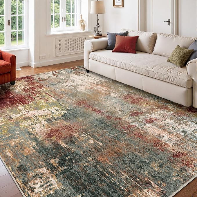 RELEANY Washable 8'x10' Abstract Area Rug - Image 8