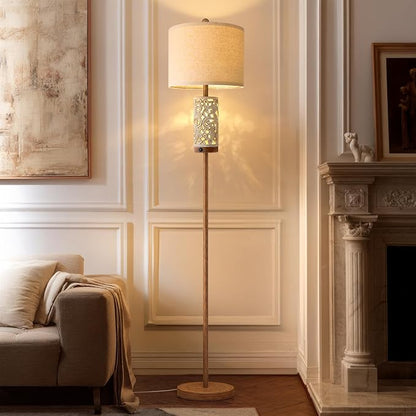 OYEARS 65" Floor Lamp with Night Light, Farmhouse Floor Lampfor Bedroom - Image 2