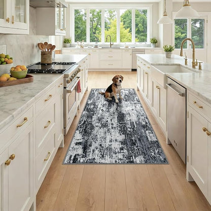RELEANY Washable Runner 3'x6' Abstract Area Rug by RELEANY