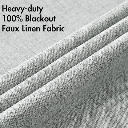 MIULEE 100% Blackout Linen Curtains - Image 5