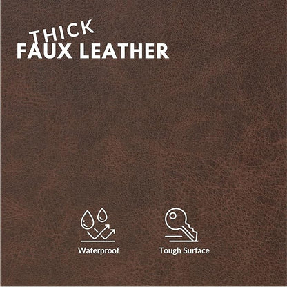 Faux Leather Fabric, Thick Durable Synthetic Repholstery Leather Vinyl - Image 2